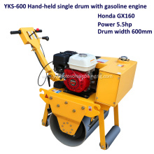 Walk-behind gasoline type single steel wheel road roller